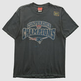New England Patriots Reebok 2000s T-shirt - Charcoal Vintage online