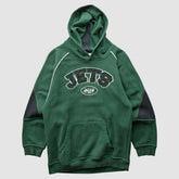 New York Jets NFL 2000s Hooded Pullover Sweatshirt - Green Vintage discount