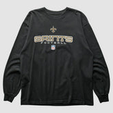 New Orleans Saints 2000s Long Sleeve T-shirt - Black Vintage on sale