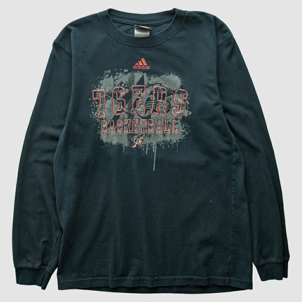 Philadelphia 76ers 2000s Long Sleeve T-shirt - Black Vintage discount