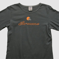 Cleveland Browns NFL 2000s Long Sleeve T-shirt - Charcoal Vintage sale