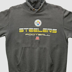 Pittsburgh Steelers NFL 2010s Hooded Pullover Sweatshirt - Gray Vintage on sale