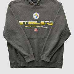 Pittsburgh Steelers NFL 2010s Hooded Pullover Sweatshirt - Gray Vintage on sale