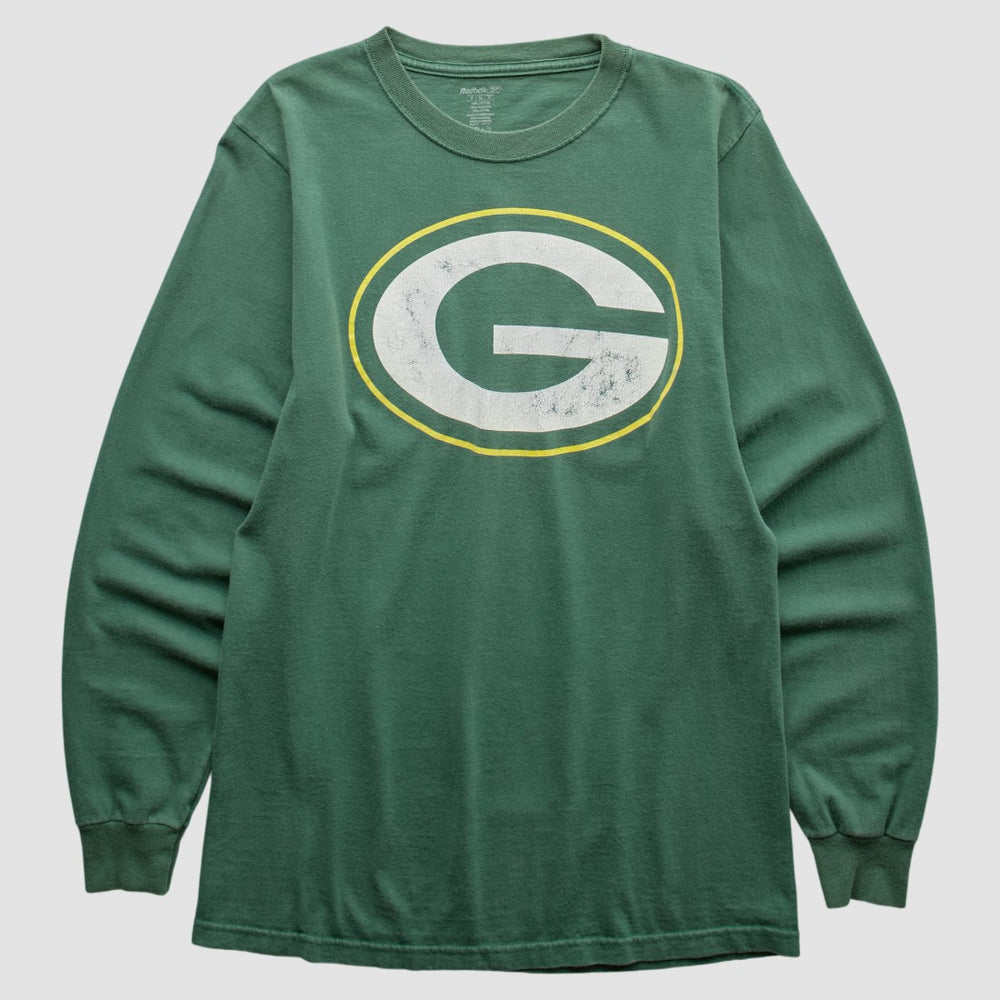 Green Bay Packers Reebok 2000s Long Sleeve T-shirt - Green Vintage discount