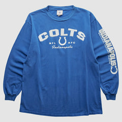 Indianapolis Colts NFL 2000s Long Sleeve T-shirt - Blue Vintage discount