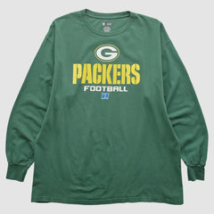 Green Bay Packers NFL 2010s Long Sleeve T-shirt - Green Vintage on sale