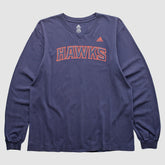 Atlanta Hawks 2000s Long Sleeve T-shirt - Navy Vintage discount
