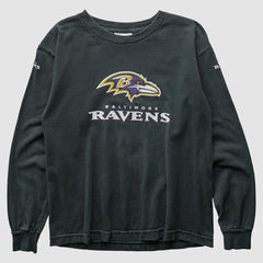 Baltimore Ravens Reebok 2000s Long Sleeve T-shirt - Black Vintage sale