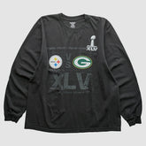 Superbowl XLV Reebok 2011 Long Sleeve T-shirt - Black Vintage discount