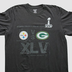 Superbowl XLV Reebok 2011 Long Sleeve T-shirt - Black Vintage discount