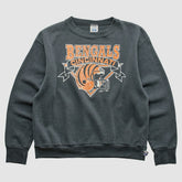 Cincinnati Bengals Logo 7 80s Pullover Sweatshirt - Charcoal Vintage on sale