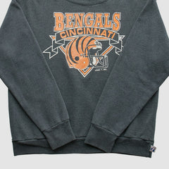 Cincinnati Bengals Logo 7 80s Pullover Sweatshirt - Charcoal Vintage on sale