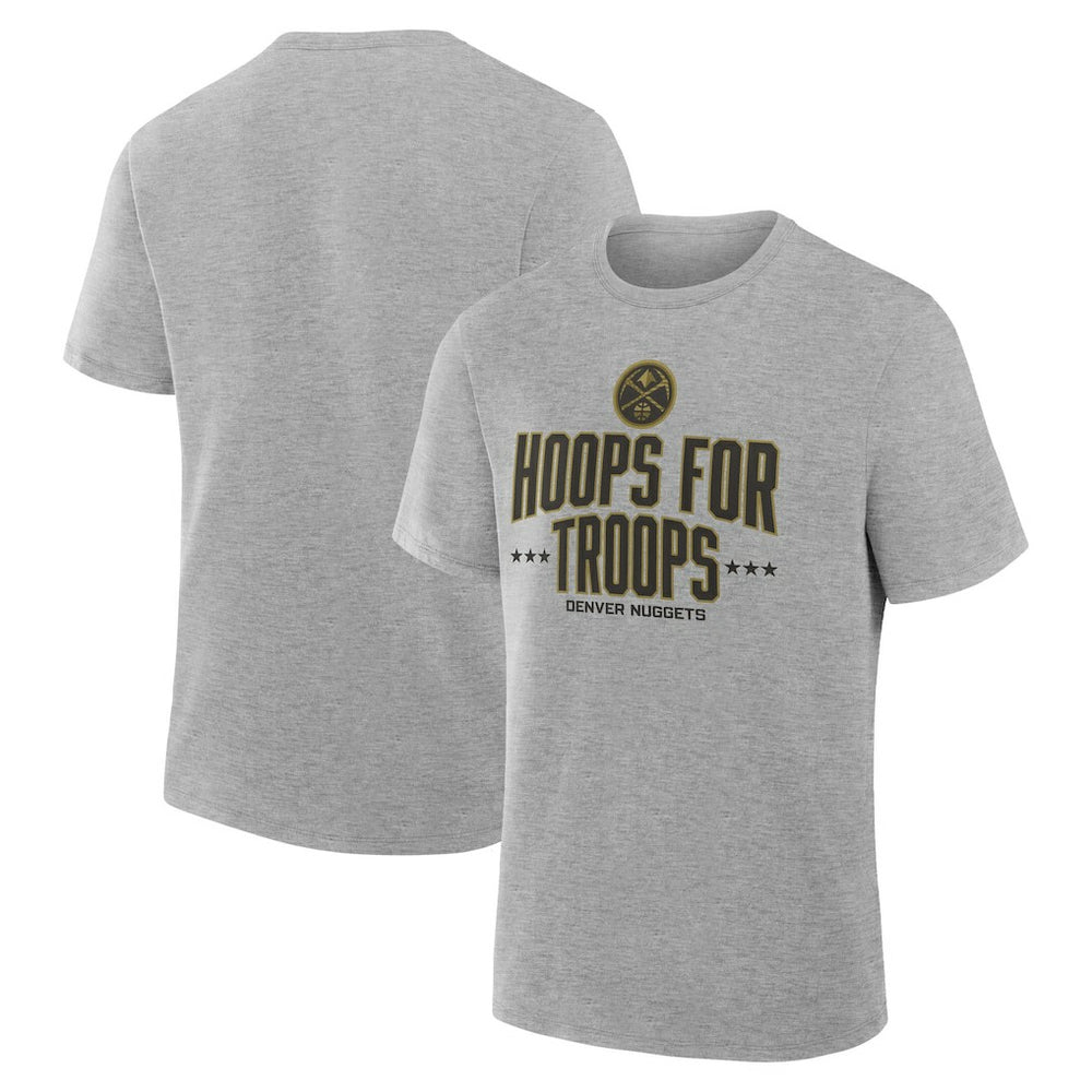 Denver Nuggets Hoops For Troops T-Shirt sale - Gray discount
