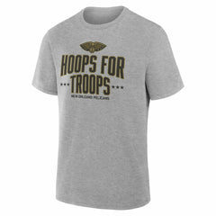 New Orleans Pelicans Hoops For Troops T-Shirt - Gray shop