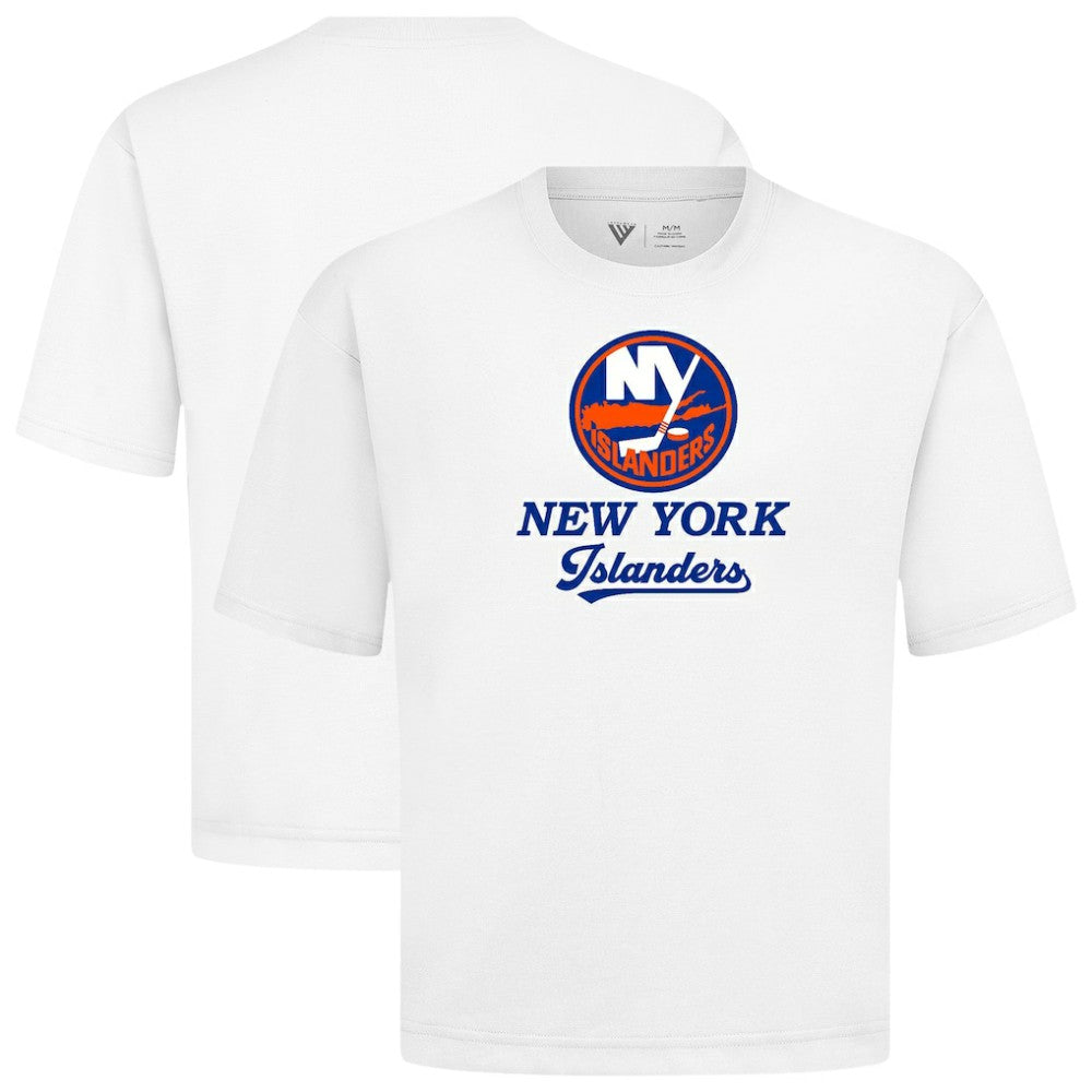 New York Islanders Levelwear Team Surge Luxe Signature Knit T-Shirt - White T-shirts