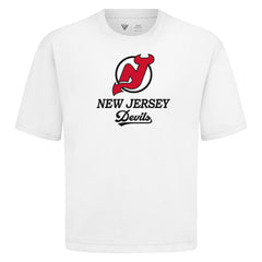 New Jersey Devils Levelwear Team Surge Luxe Signature Knit T-Shirt - White T-shirts