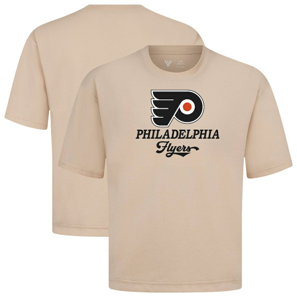 Philadelphia Flyers Levelwear Team Surge Luxe Signature Knit T-Shirt - Khaki T-shirts