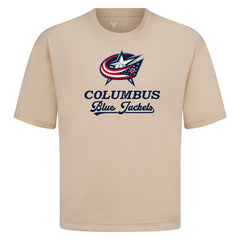 Columbus Blue Jackets Levelwear Team Surge Luxe Signature Knit T-Shirt - Khaki T-shirts