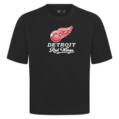 Detroit Red Wings Levelwear Team Surge Luxe Signature Knit T-Shirt - Black T-shirts