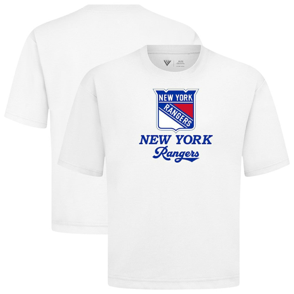 New York Rangers Levelwear Team Surge Luxe Signature Knit T-Shirt - White T-shirts