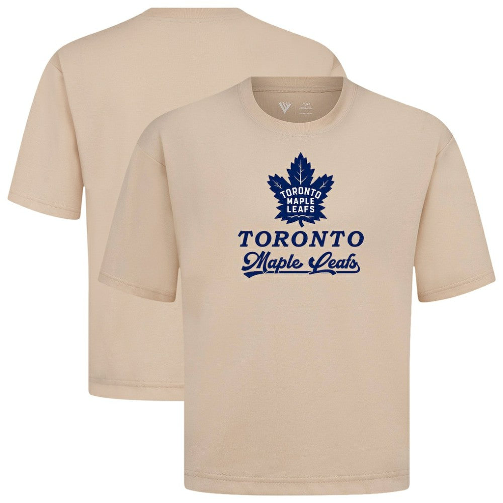 Toronto Maple Leafs Levelwear Team Surge Luxe Signature Knit T-Shirt - Khaki T-shirts