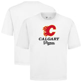 Calgary Flames Levelwear Team Surge Luxe Signature Knit T-Shirt - White T-shirts