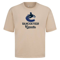 Vancouver Canucks Levelwear Team Surge Luxe Signature Knit T-Shirt - Khaki T-shirts