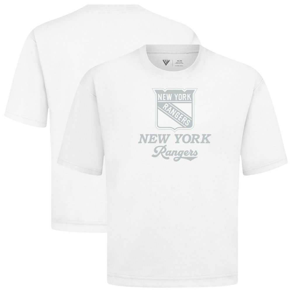 New York Rangers Levelwear Shadow Surge Luxe Signature Knit T-Shirt - White T-shirts
