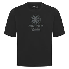 Boston Bruins Levelwear Shadow Surge Luxe Signature Knit T-Shirt - Black T-shirts