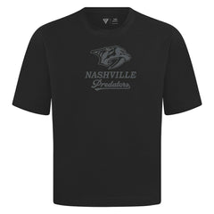 Nashville Predators Levelwear Shadow Surge Luxe Signature Knit T-Shirt - Black T-shirts