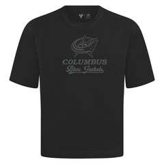 Columbus Blue Jackets Levelwear Shadow Surge Luxe Signature Knit T-Shirt - Black T-shirts