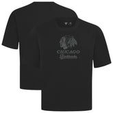 Chicago Blackhawks Levelwear Shadow Surge Luxe Signature Knit T-Shirt - Black T-shirts