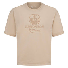 Edmonton Oilers Levelwear Shadow Surge Luxe Signature Knit T-Shirt - Khaki T-shirts