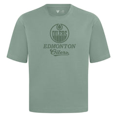 Edmonton Oilers Levelwear Shadow Surge Luxe Signature Knit T-Shirt - Green T-shirts