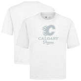 Calgary Flames Levelwear Shadow Surge Luxe Signature Knit T-Shirt - White T-shirts