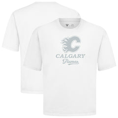 Calgary Flames Levelwear Shadow Surge Luxe Signature Knit T-Shirt - White T-shirts