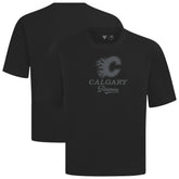 Calgary Flames Levelwear Shadow Surge Luxe Signature Knit T-Shirt - Black T-shirts
