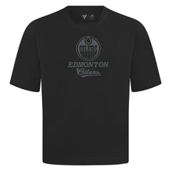 Edmonton Oilers Levelwear Shadow Surge Luxe Signature Knit T-Shirt - Black T-shirts