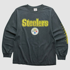 Pittsburgh Steelers NFL 2000s Long Sleeve T-shirt - Black Vintage cheap