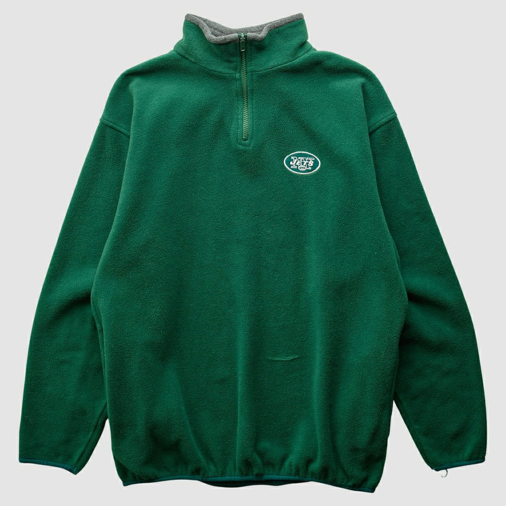 New York Jets Majestic 2000s 1/4 Zip Sweatshirt - Green Vintage outlet