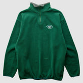 New York Jets Majestic 2000s 1/4 Zip Sweatshirt - Green Vintage outlet