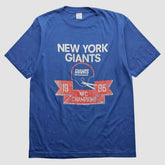 New York Giants Champion 1986 T-shirt - Blue Vintage sale