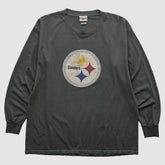 Pittsburgh Steelers NFL 2000s Long Sleeve T-shirt - Charcoal Vintage sale