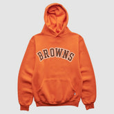 Cleveland Browns Russell 90s Hooded Pullover Sweatshirt - Orange Vintage sale