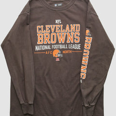 Cleveland Browns NFL 2010s Long Sleeve T-shirt - Brown Vintage on sale