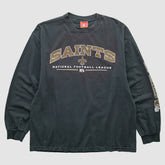 New Orleans Saints NFL 2000s Long Sleeve T-shirt - Black Vintage on sale