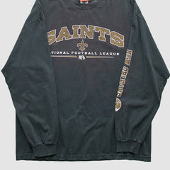 New Orleans Saints NFL 2000s Long Sleeve T-shirt - Black Vintage on sale