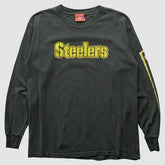 Pittsburgh Steelers NFL 2000s Long Sleeve T-shirt - Black Vintage discount
