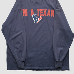 Houston Texans NFL 2010s Long Sleeve T-shirt - Navy Vintage for sale