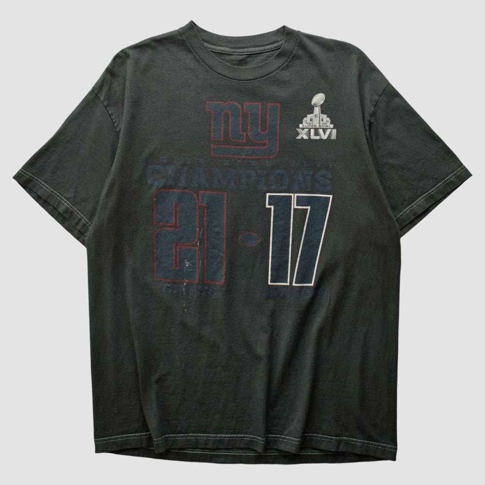 Superbowl XLVI 2012 T-shirt - Charcoal Vintage for sale